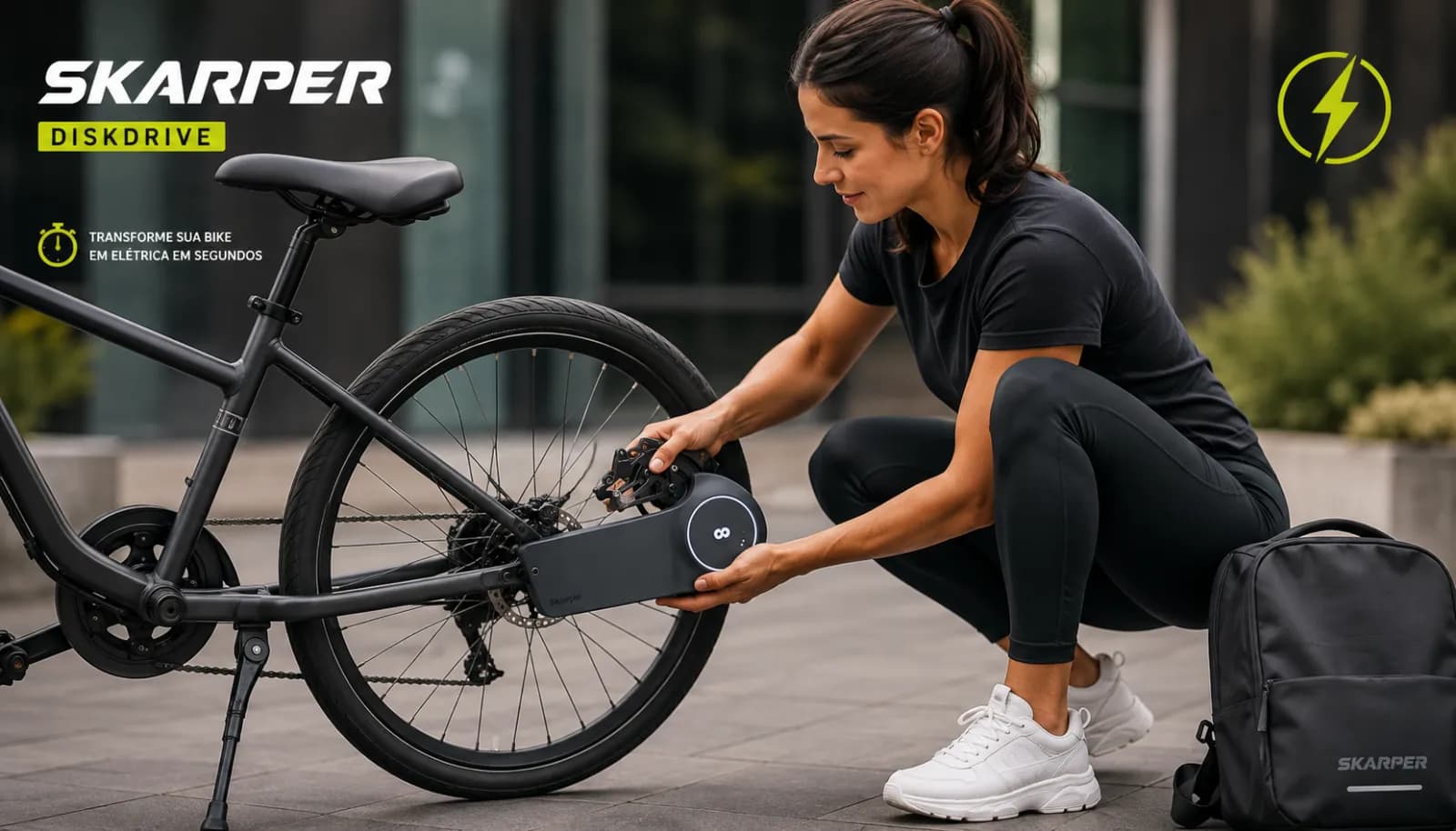 Skarper DiskDrive: Transforme sua Bike em Elétrica em Segundos