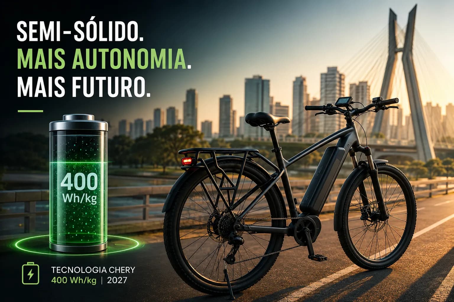 Chery Anuncia Bateria Semi-Sólida 400 Wh/kg: Autonomia Dobra em 2027